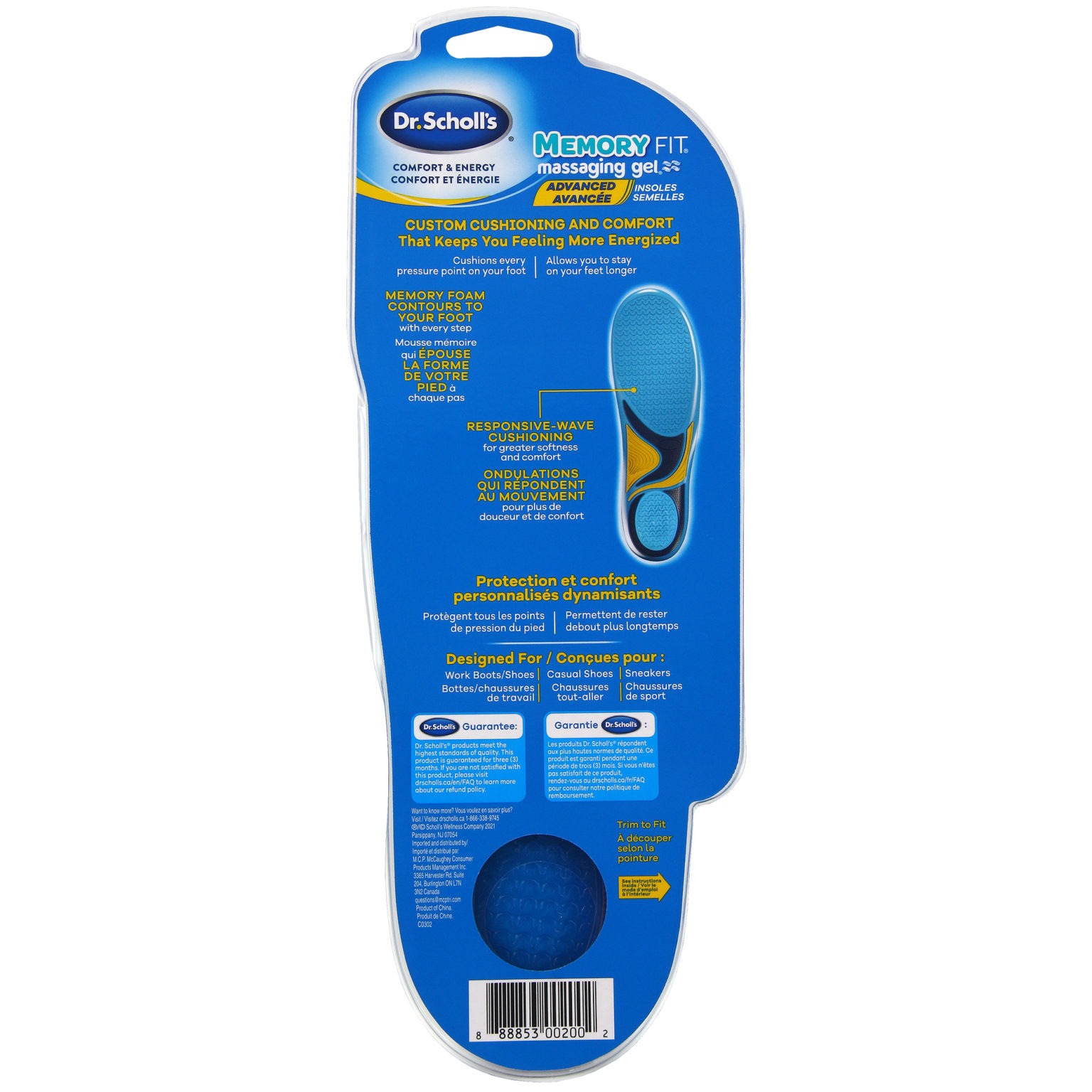 Memory Foam Insoles With Massaging Gel Dr Scholl S